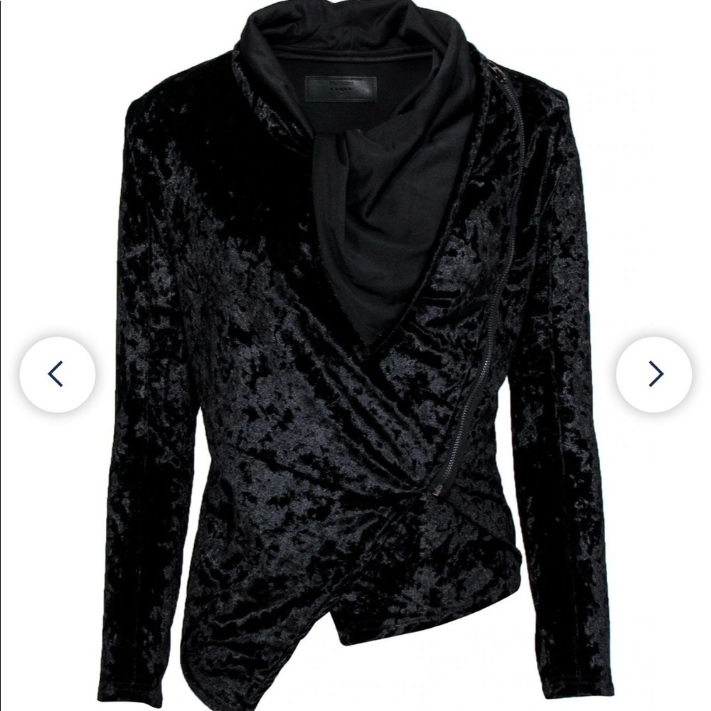 Blank NYC Velour Asymmetric Jacket